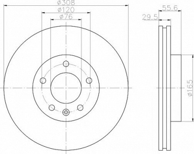 HELLA PAGID 8dd355109661 -  Тормозной диск